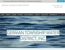 Tablet Screenshot of germantownshipwaterdistrict.org
